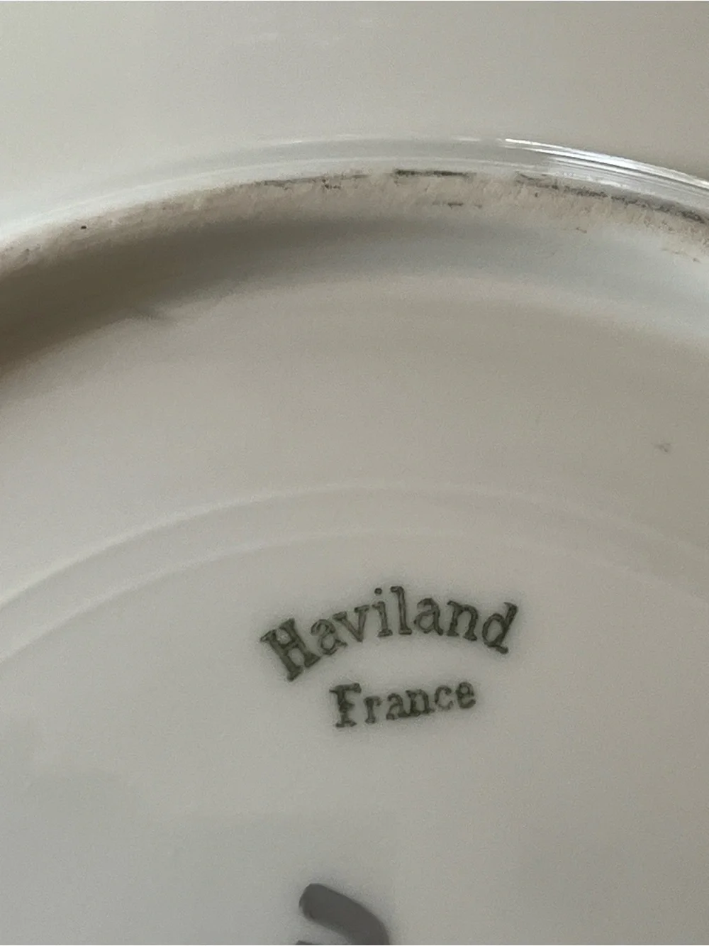 Vtg. Hand Painted Decorative Haviland France Plate Cabbage Rose  Artist Signed